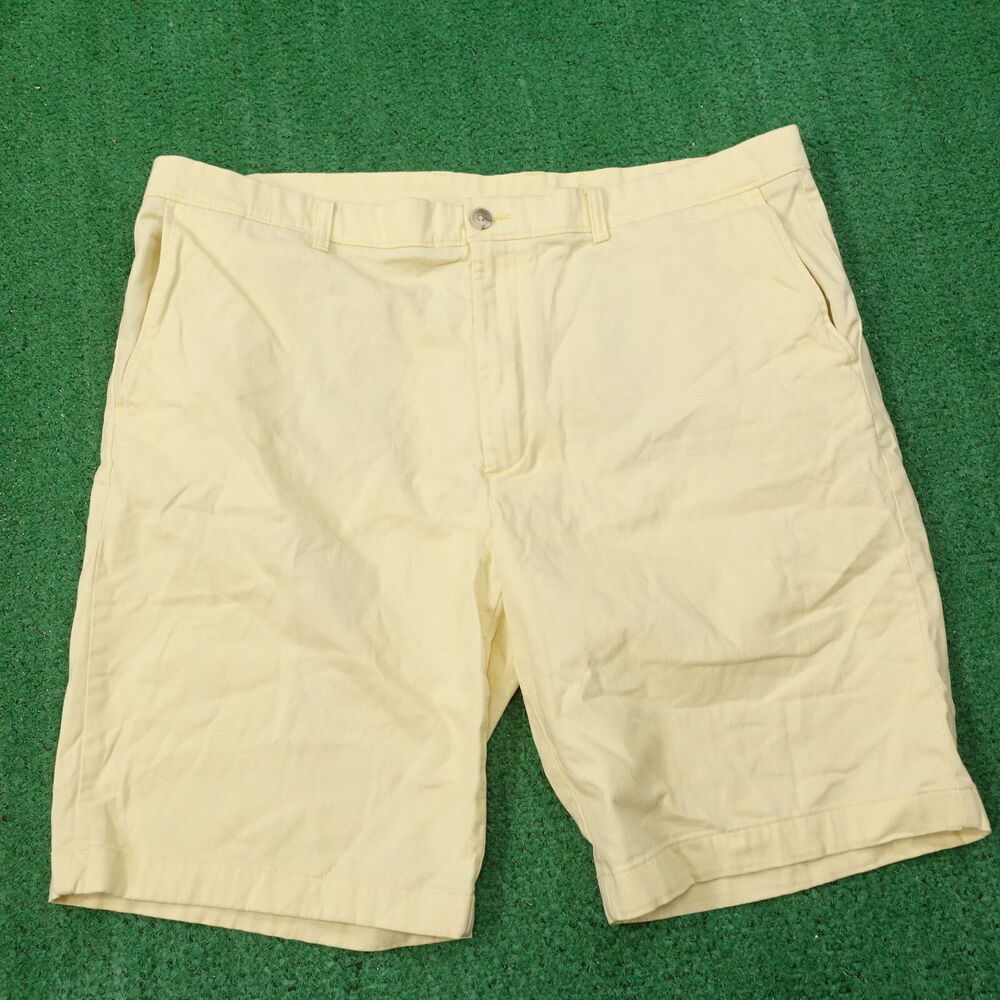 ROUNDTREE &‎ YORKE YELLOW CHINO SHORTS MENS SIZE 42